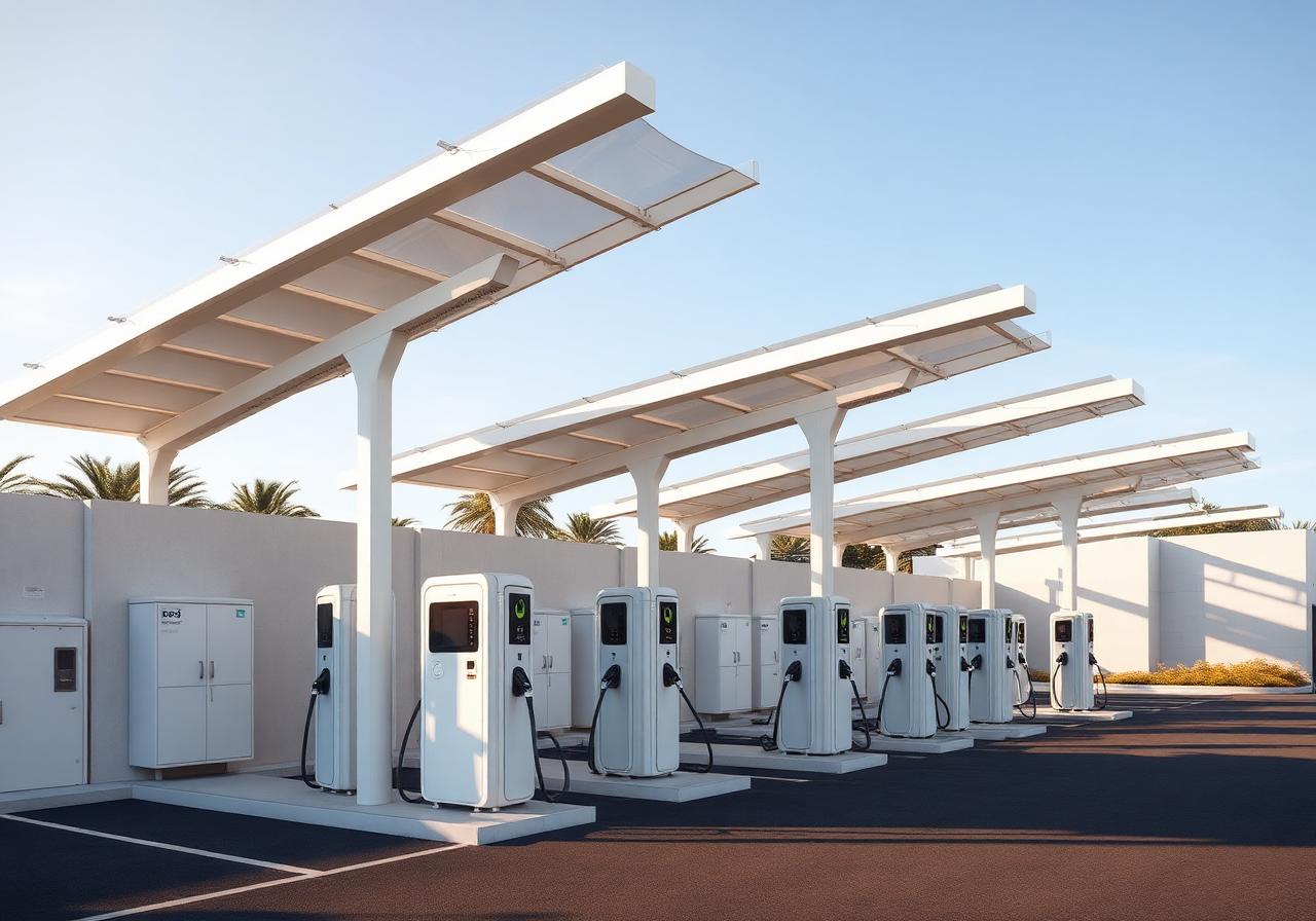Energy-smart EV charging with solar canopies